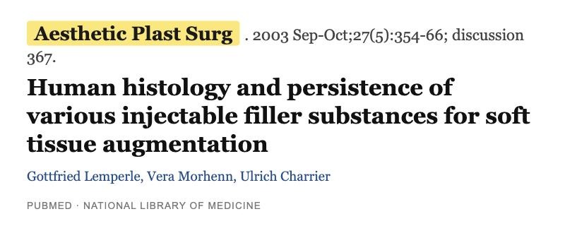 Lemperle et al., Aesthetic Plastic Surgery 2003